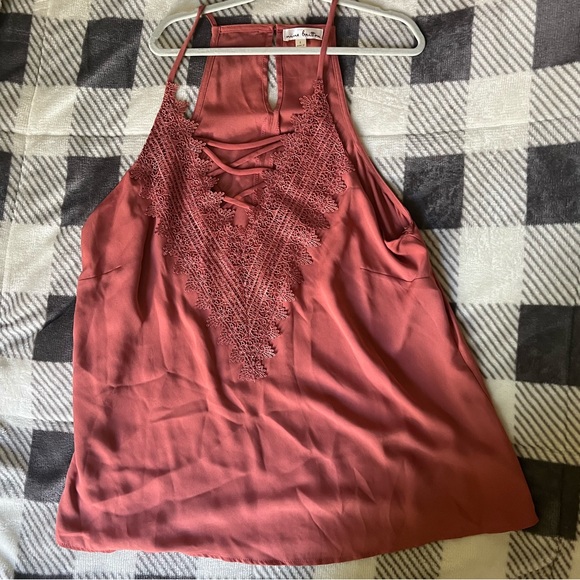 Pink Tank Blouse- Size Large - Picture 3 of 3